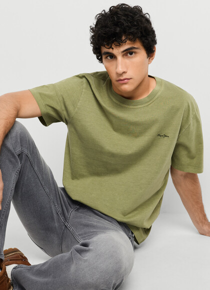 REGULAR FIT T-SHIRT WITH EMBROIDERED LOGO