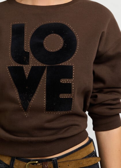 PRINTED CREW NECK SWEATSHIRT