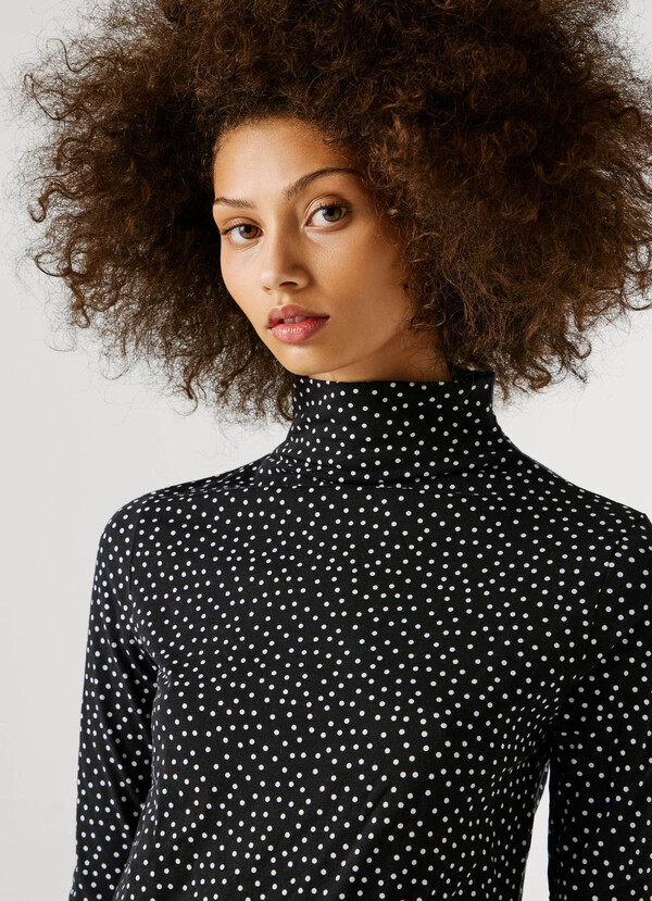 POLKA DOT PRINT T-SHIRT