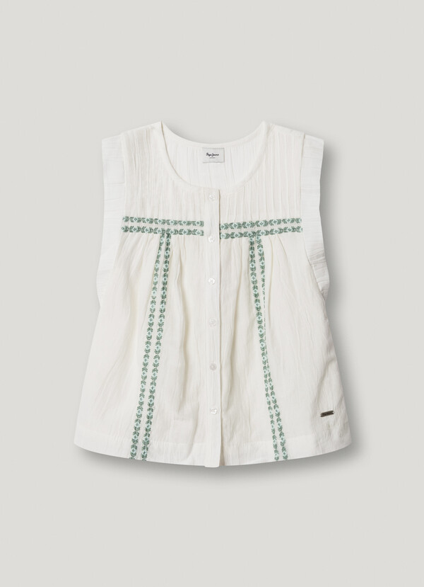 BLOUSE WITH EMBROIDERED DETAILS