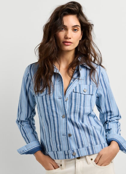 STRIPED TWILL JACKET