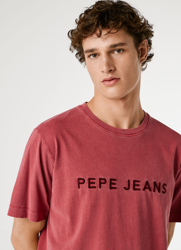 REGULAR FIT T-SHIRT WITH EMBROIDERED LOGO