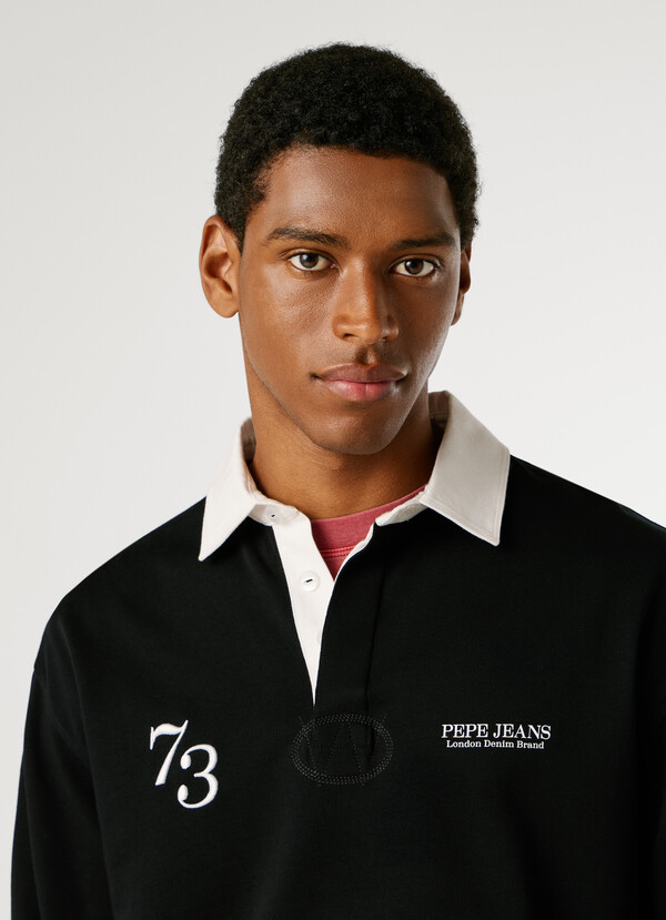 PRINTED LOGO RUGBY POLO