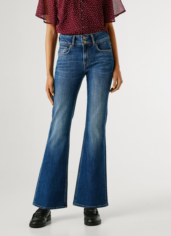MID-RISE FLARE FIT JEANS - VENUS
