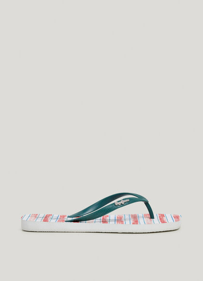 STRIPED BEACH FLIP FLOPS