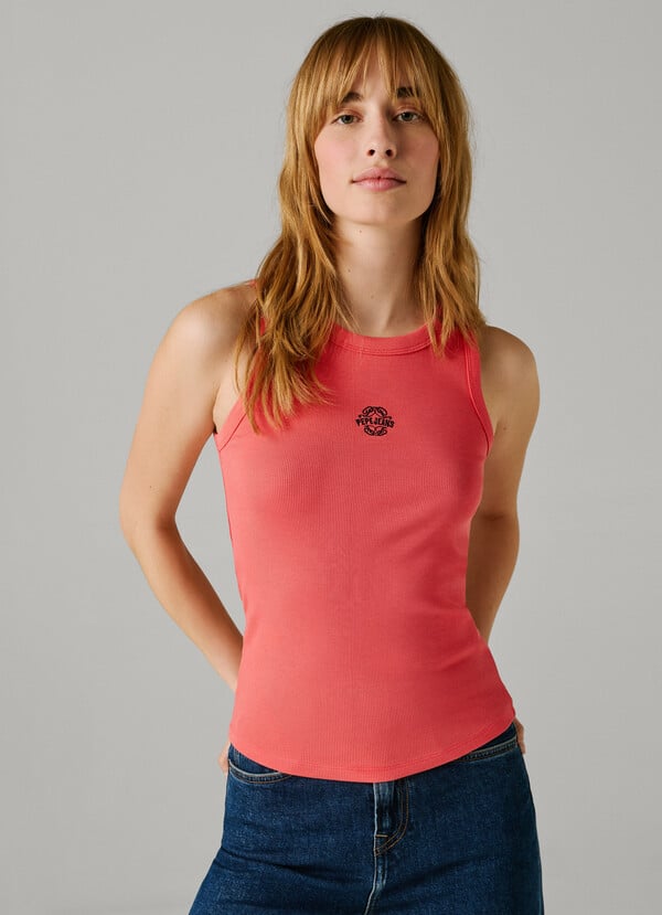 SLEEVELESS RIBBED TOP