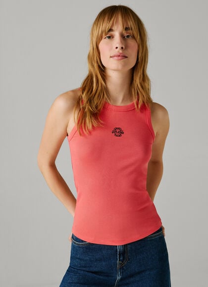 SLEEVELESS RIBBED TOP