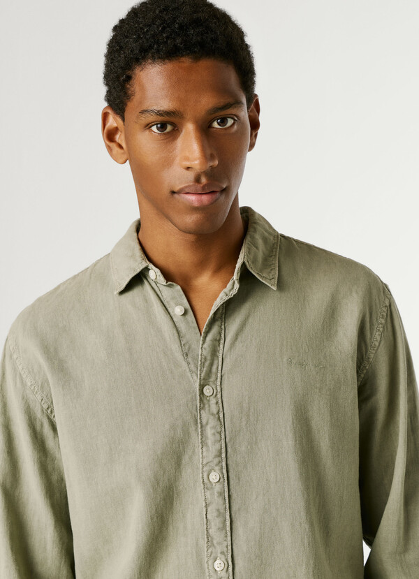 REGULAR FIT GARMENT DYED SHIRT