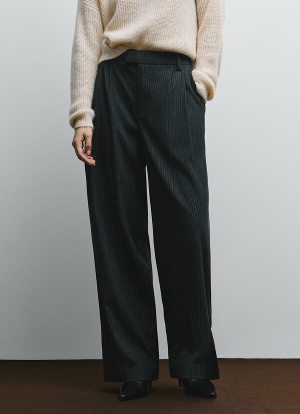 WIDE STRIPED TROUSERS