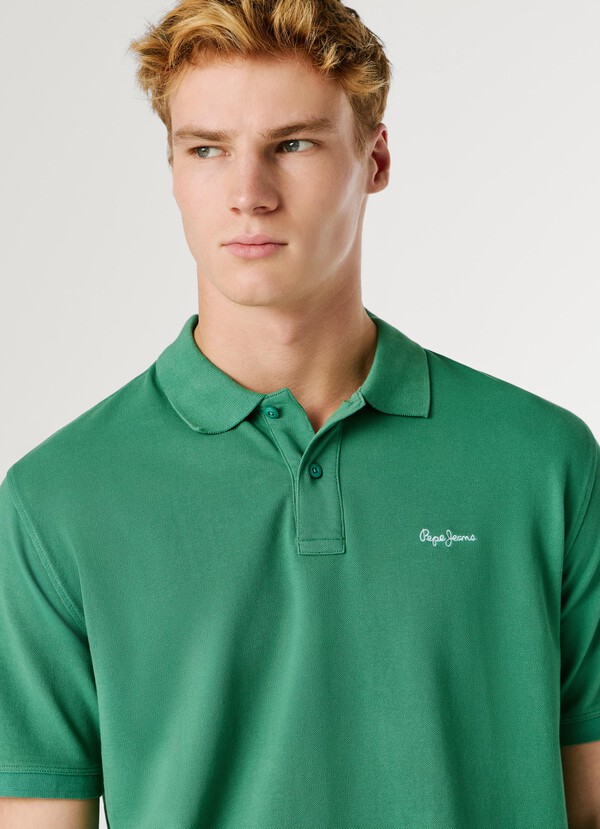 GARMENT DYED PIQUE POLO SHIRT