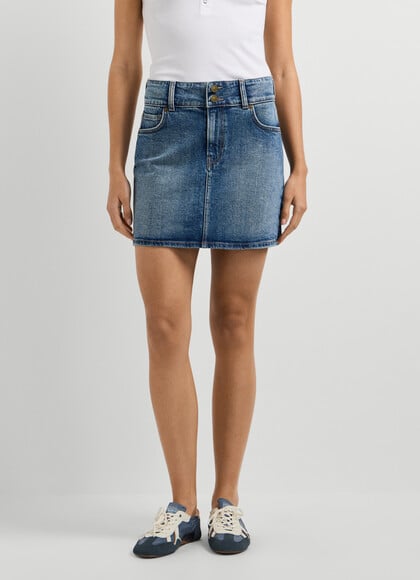 REGULAR FIT DENIM MINI SKIRT