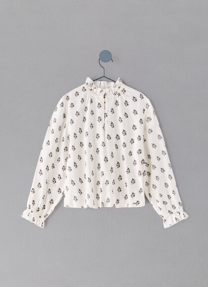 FLORAL PRINT FLUID BLOUSE