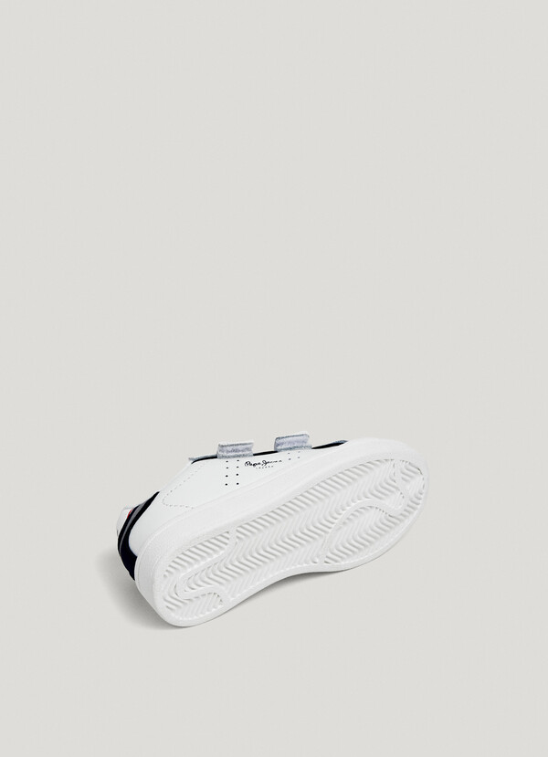 LEATHER TRAINERS WITH VELCRO CLOSURE