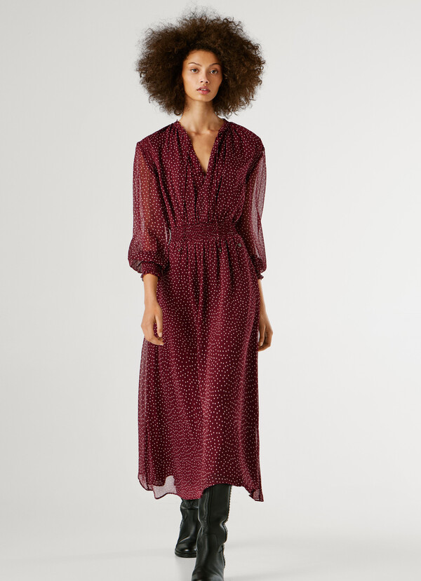 POLKA DOT MIDI DRESS