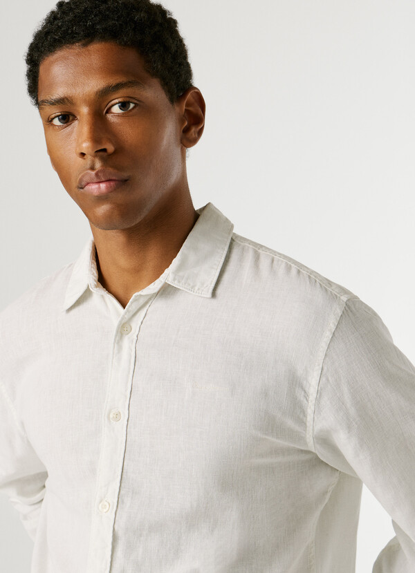 REGULAR FIT GARMENT DYED SHIRT