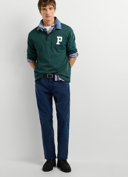 REGULAR FIT CORDUROY 5-POCKET TROUSERS