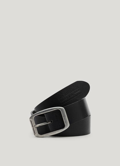 TEXTURED LEATHER BELT