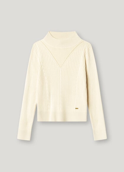 PERKINS COLLAR RIBBED JUMPER