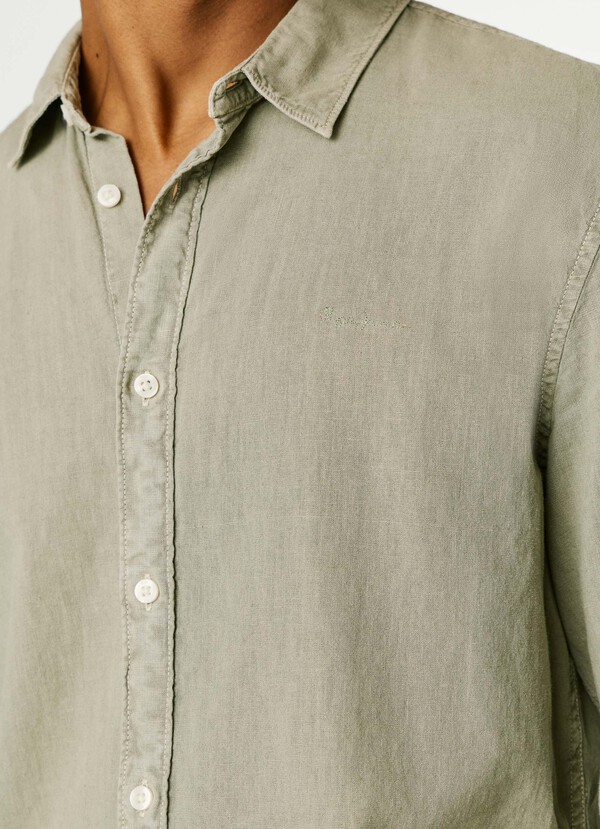 REGULAR FIT GARMENT DYED SHIRT