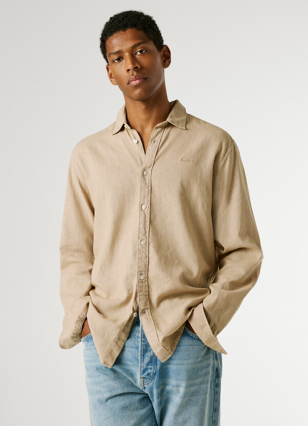 REGULAR FIT GARMENT DYED SHIRT