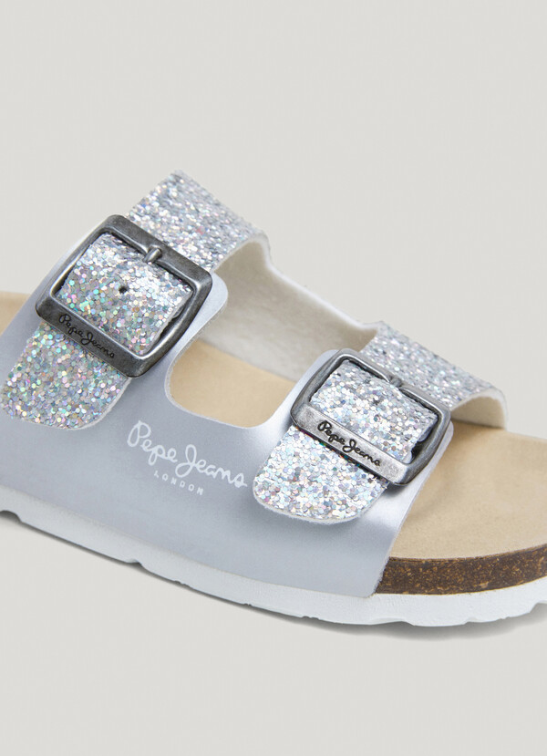 SANDALS WITH GLITTER DETAILS