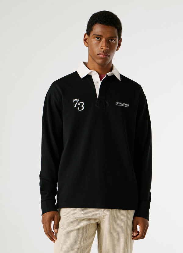 PRINTED LOGO RUGBY POLO