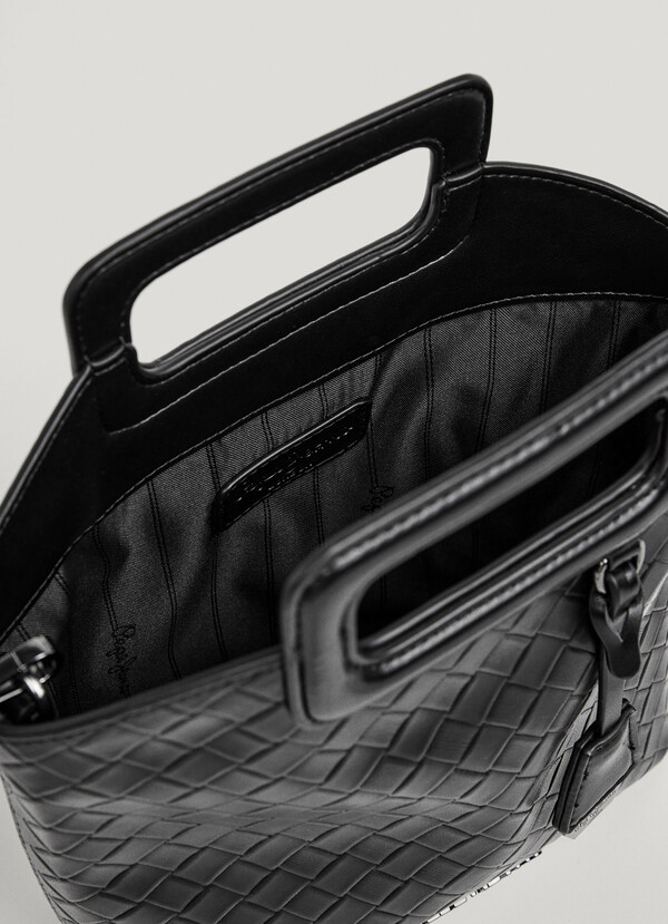 LEATHER EFFECT TOTE BAG