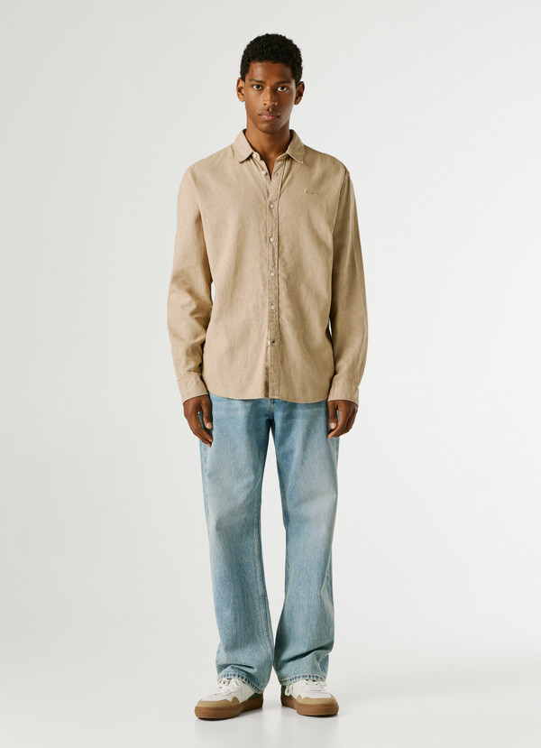 REGULAR FIT GARMENT DYED SHIRT
