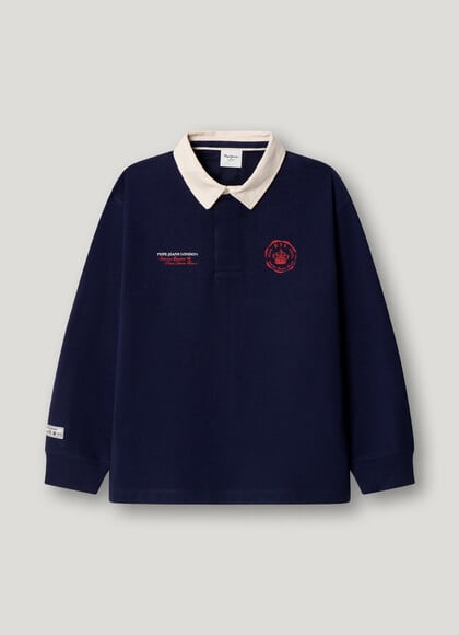 REGULAR FIT LONG SLEEVE RUGBY POLO