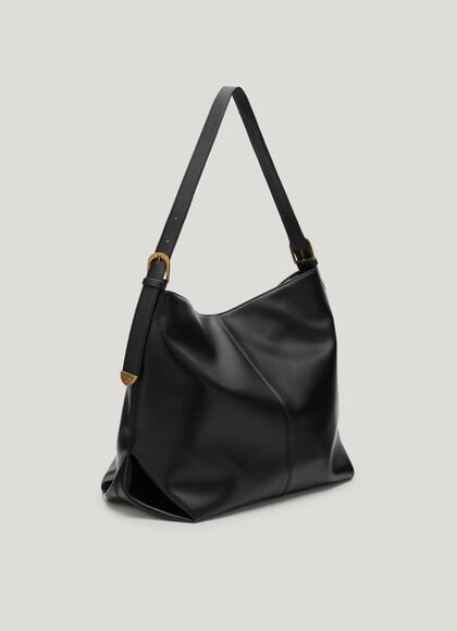LEATHER EFFECT SHOPPER BAG