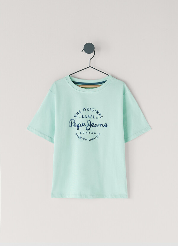 T-SHIRT Z NADRUKIEM LOGO REGULAR FIT