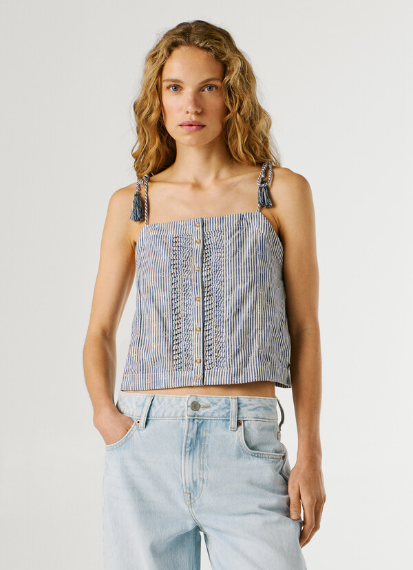 STRIPED STRAPPY TOP