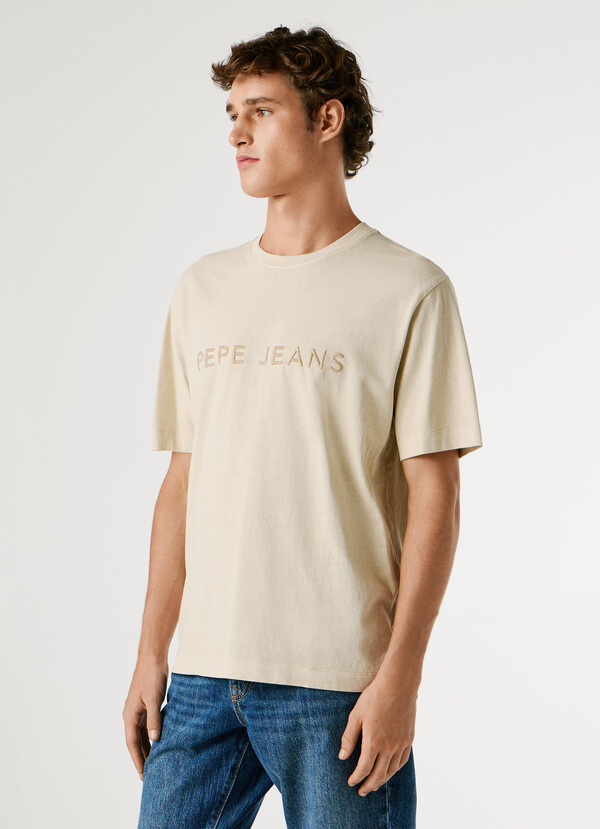 REGULAR FIT T-SHIRT WITH EMBROIDERED LOGO