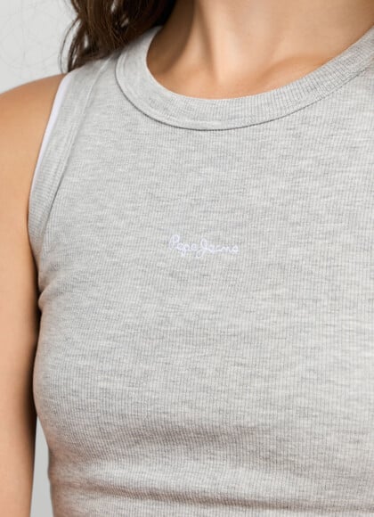 SLEEVELESS RIBBED TOP
