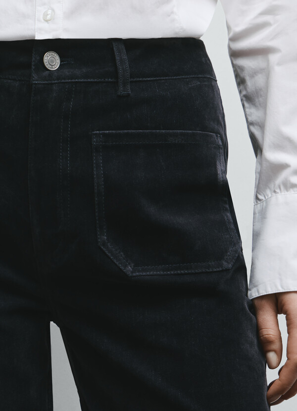 WIDE VELVET TROUSERS