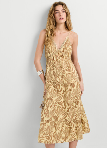 FLORAL PRINT MIDI DRESS
