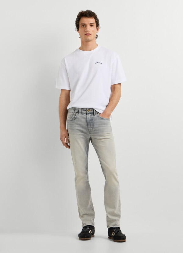 SLIM FIT MID-RISE JEANS - PIPE