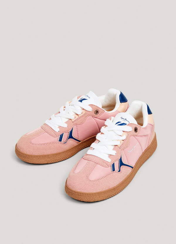 SUEDE EFFECT CUPSOLE SNEAKERS