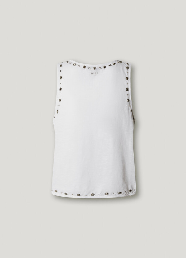 STRAPPY T-SHIRT WITH STUDS