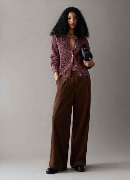 STRAIGHT FIT CORDUROY TROUSERS