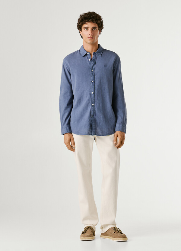 REGULAR FIT GARMENT DYED SHIRT