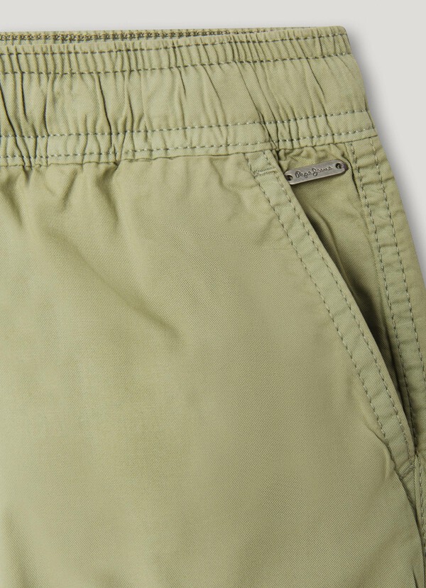 ADJUSTABLE WAIST POPLIN SHORTS