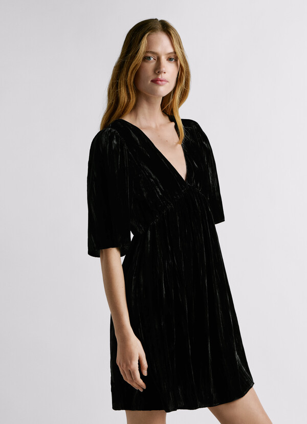 SHORT VELVET DRESS