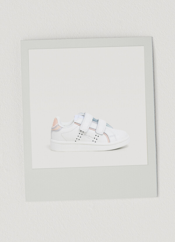 BASKETS EN CUIR AVEC FERMETURE VELCRO