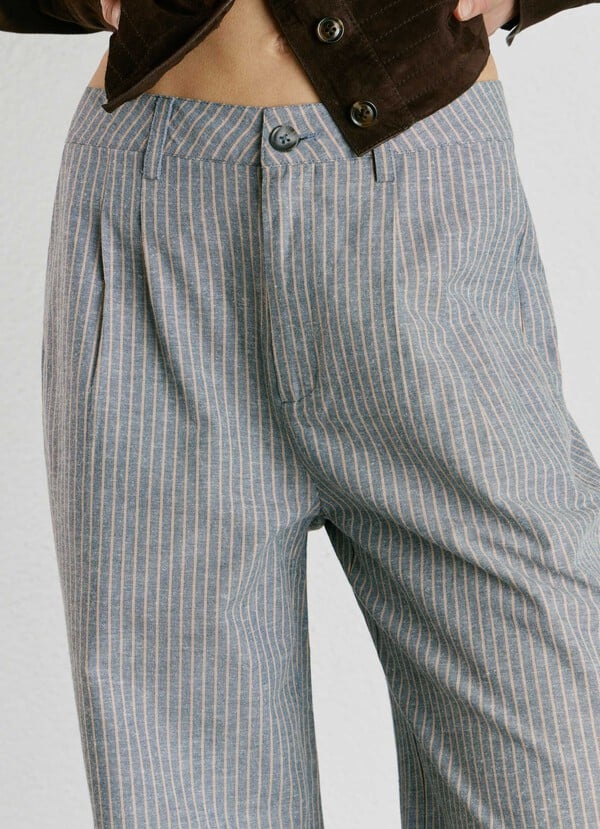 STRAIGHT STRIPED TROUSERS