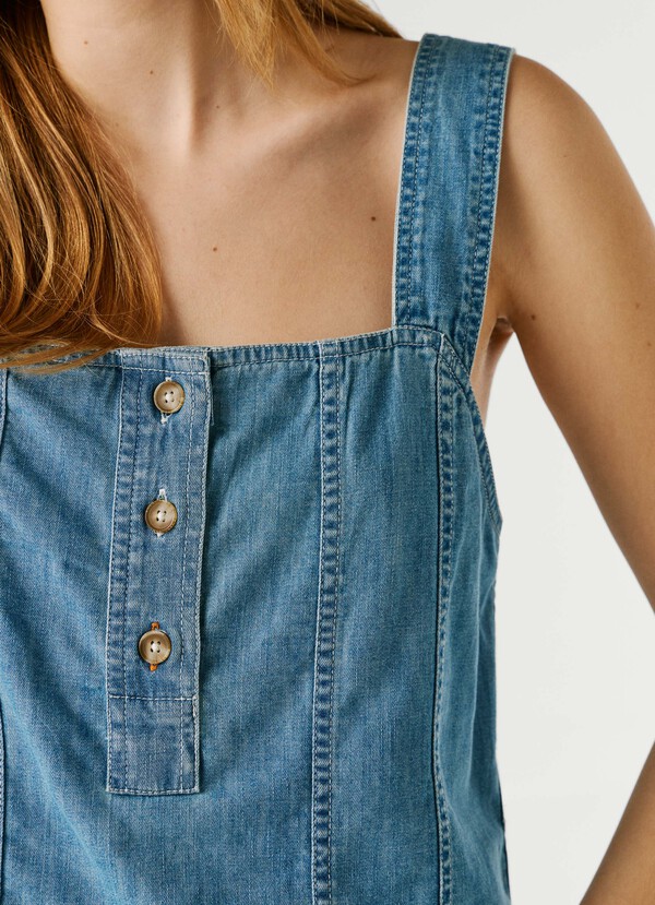 REGULAR FIT DENIM TOP