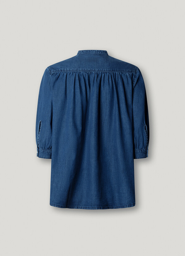REGULAR FIT DENIM BLOUSE