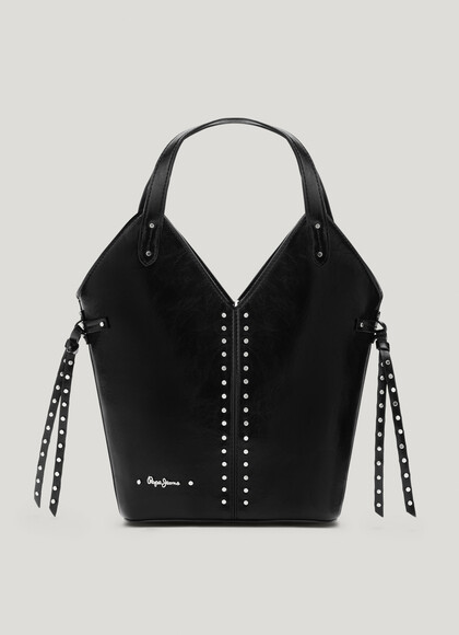 LEATHER EFFECT SHOULDER BAG