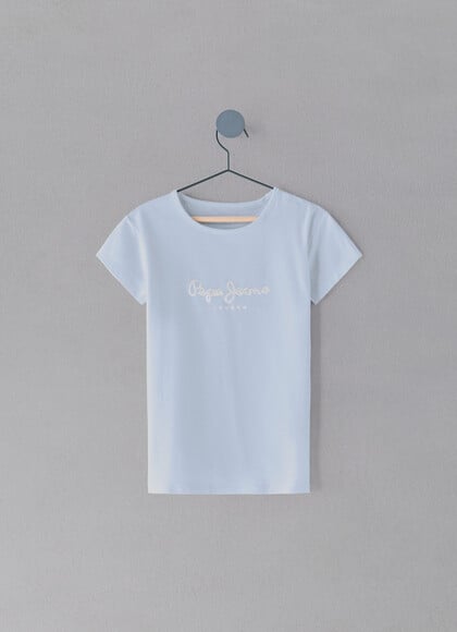 SLIM FIT GLITTER LOGO T-SHIRT