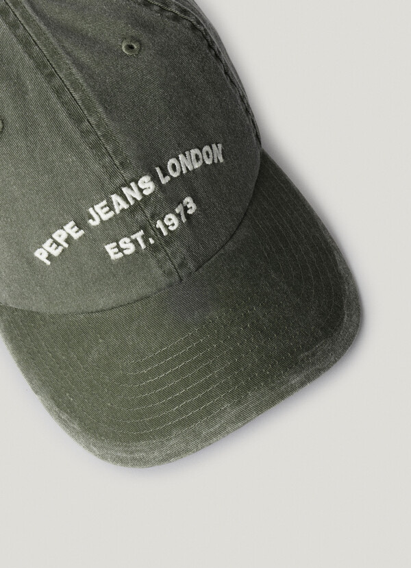 EMBROIDERED LOGO TWILL CAP